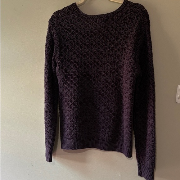 Eddie Bauer Deep Purple V-Neck Sweater Size M - Picture 4 of 4